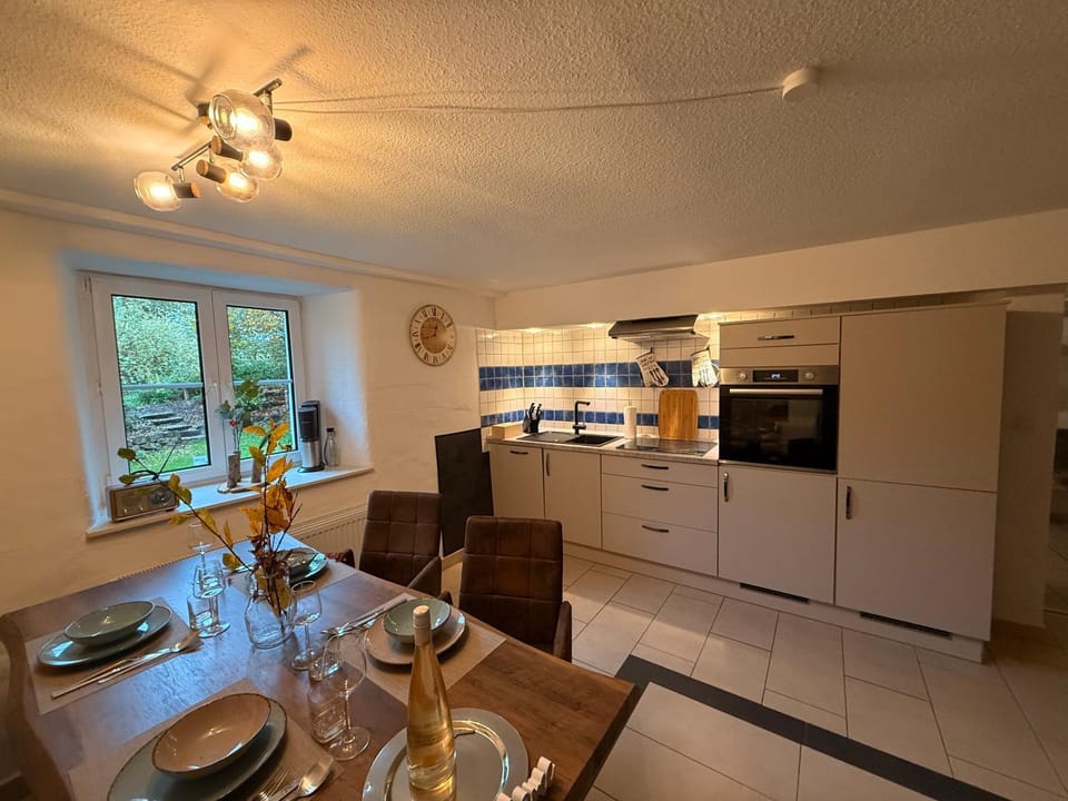 Kitchen or kitchenette, Dining area, dishwasher, stove