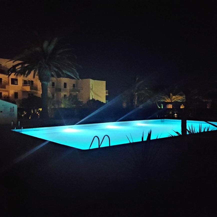 Night, Swimming pool