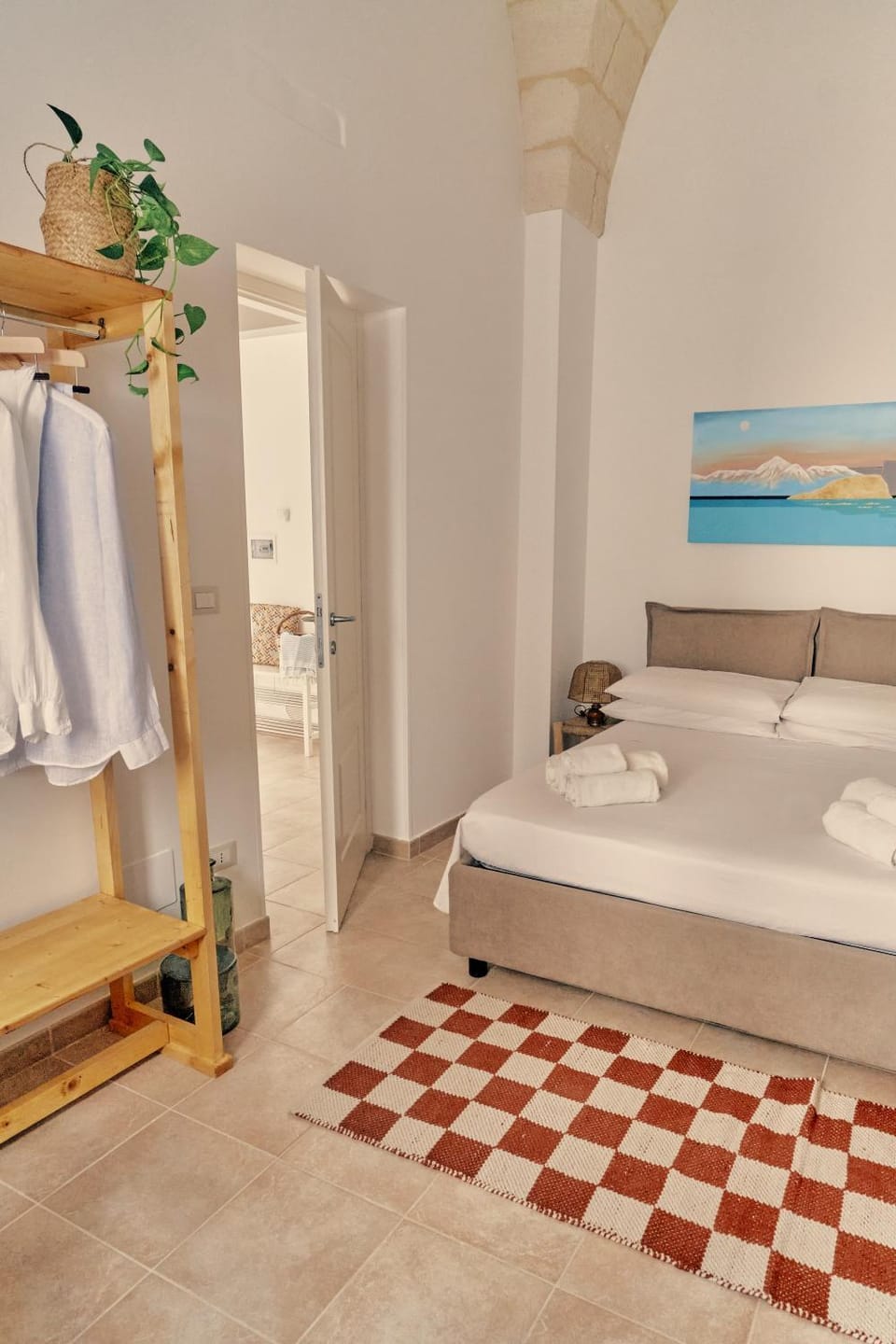Bed, Photo of the whole room, Bedroom, towels, wardrobe