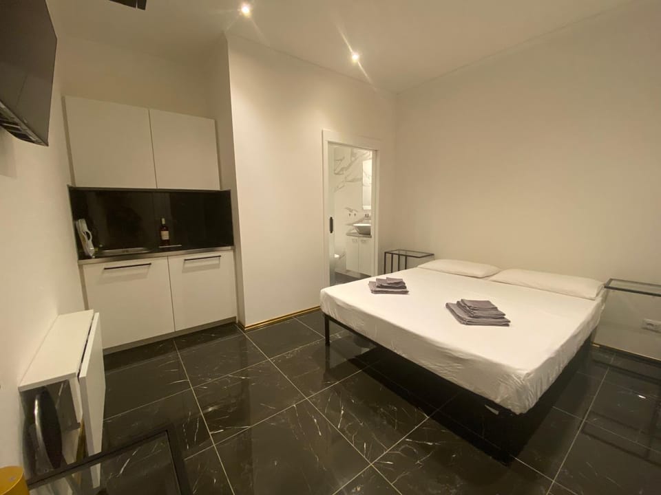 Bed, TV and multimedia, Kitchen or kitchenette, Photo of the whole room, Bedroom