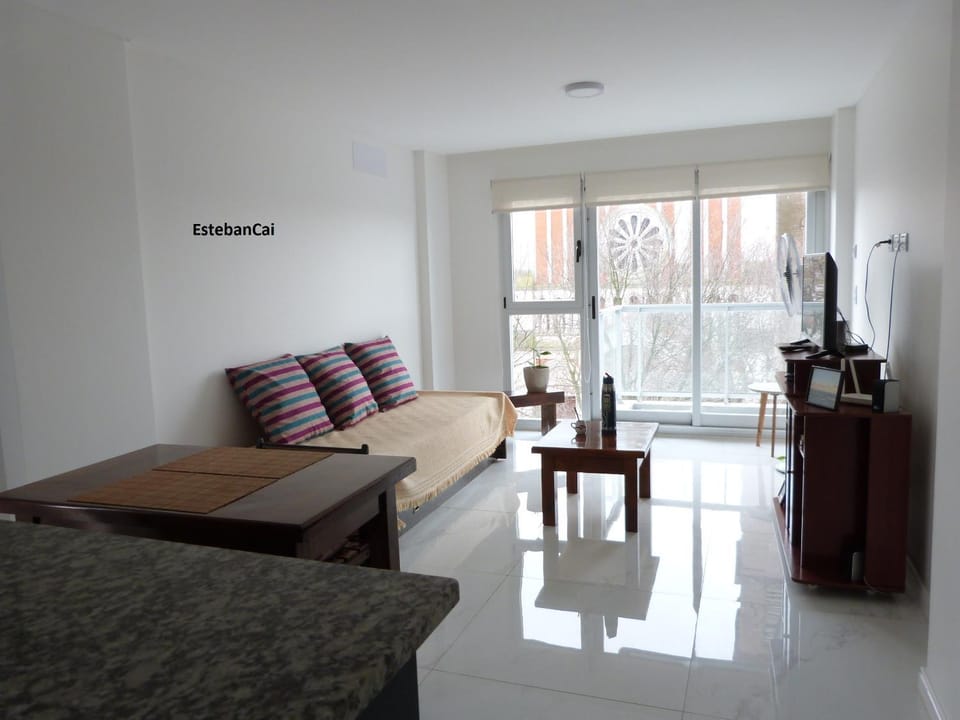 Bed, Living room, Dining area
