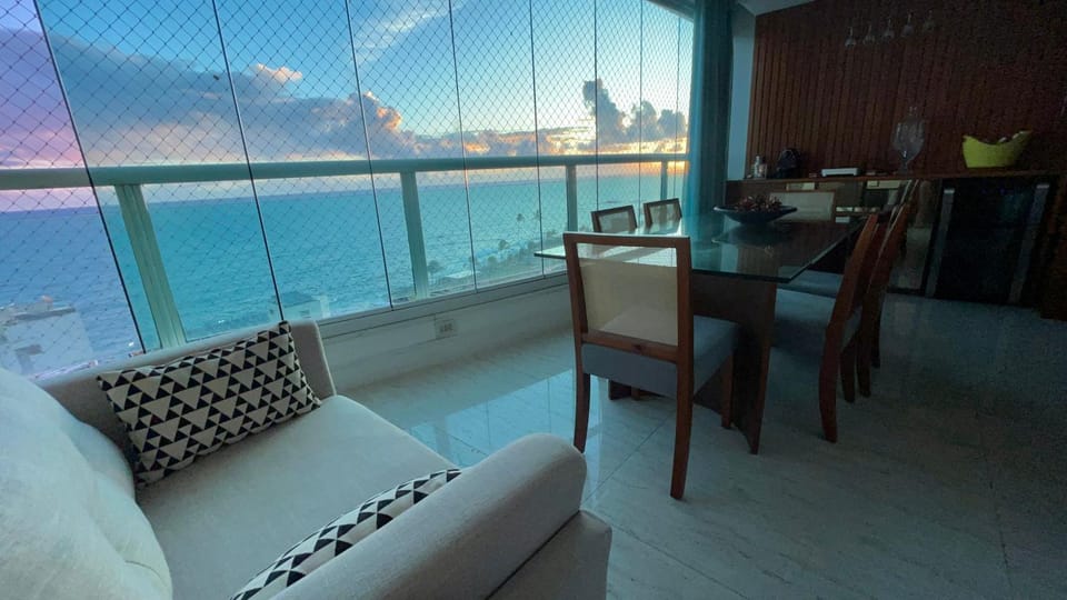 View (from property/room), Seating area, Dining area, Sea view