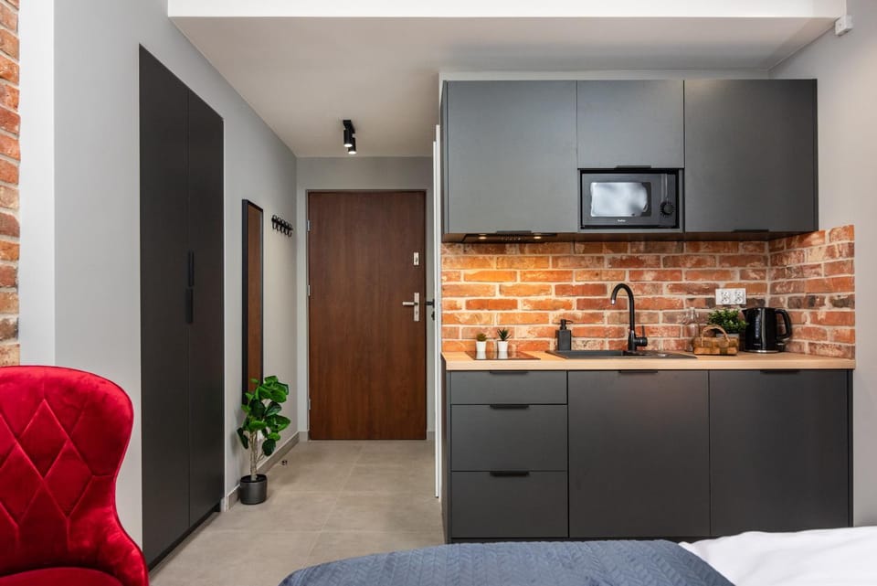 Kitchen or kitchenette, Decorative detail, minibar, stove