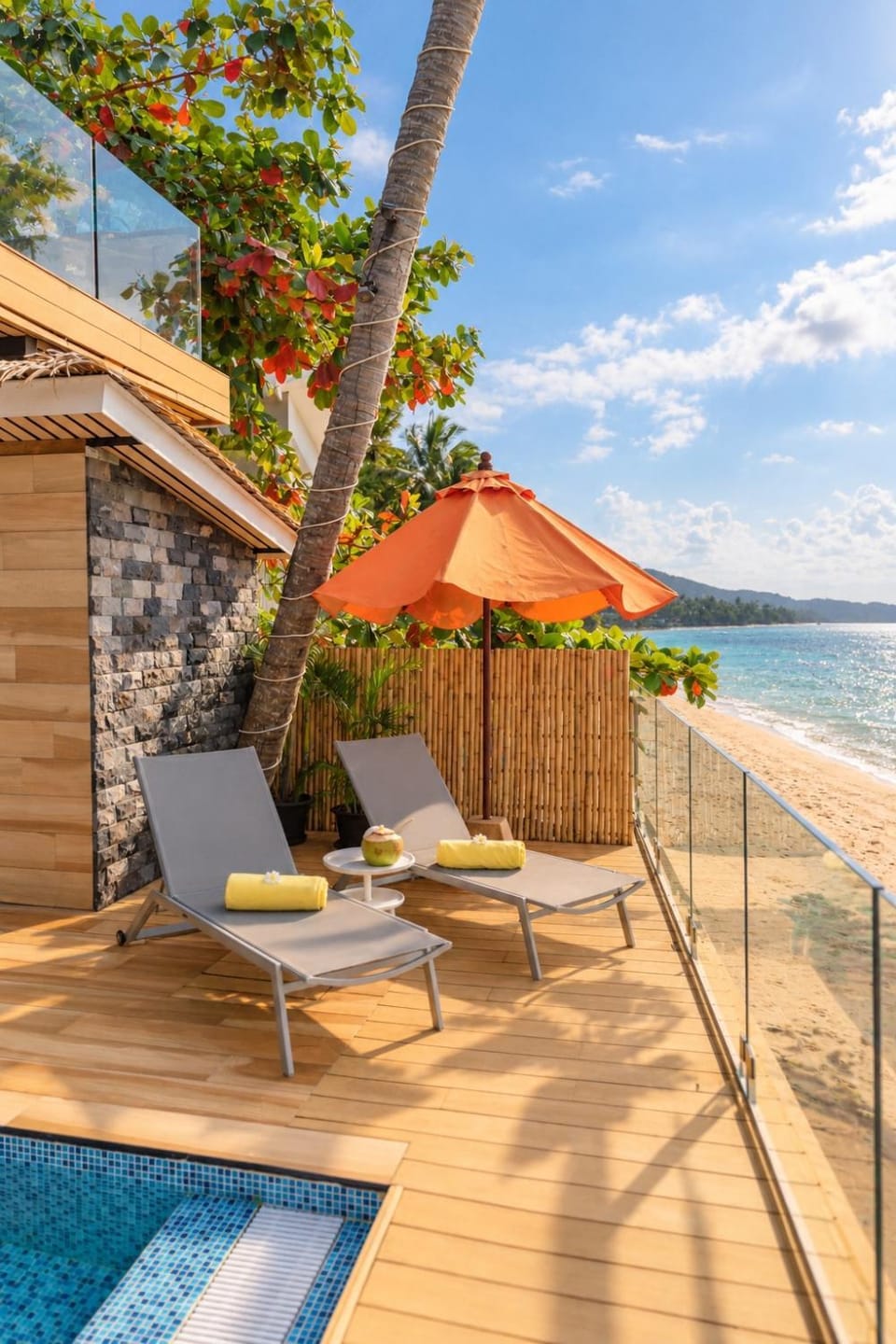 Absolute Beachfront Pool Villa with Rooftop Lounge & Sunset Views Villa in Ko Samui