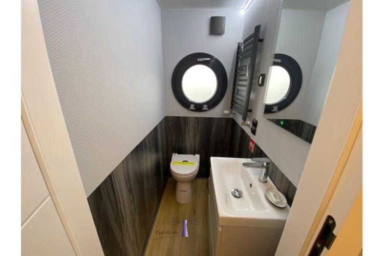 Hausboot Fjord Vela mit Biosauna in Barth Docked boat in Mecklenburg-Vorpommern, Germany