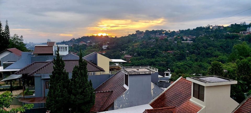 Property building, Natural landscape, Mountain view, Sunset