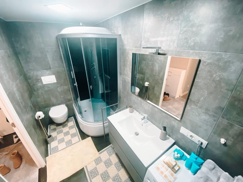 Shower, Toilet, Bathroom, towels