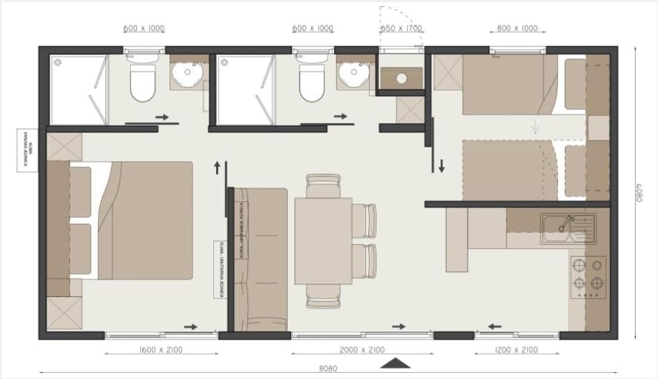 La Mer Mobile Home House in Biograd na Moru
