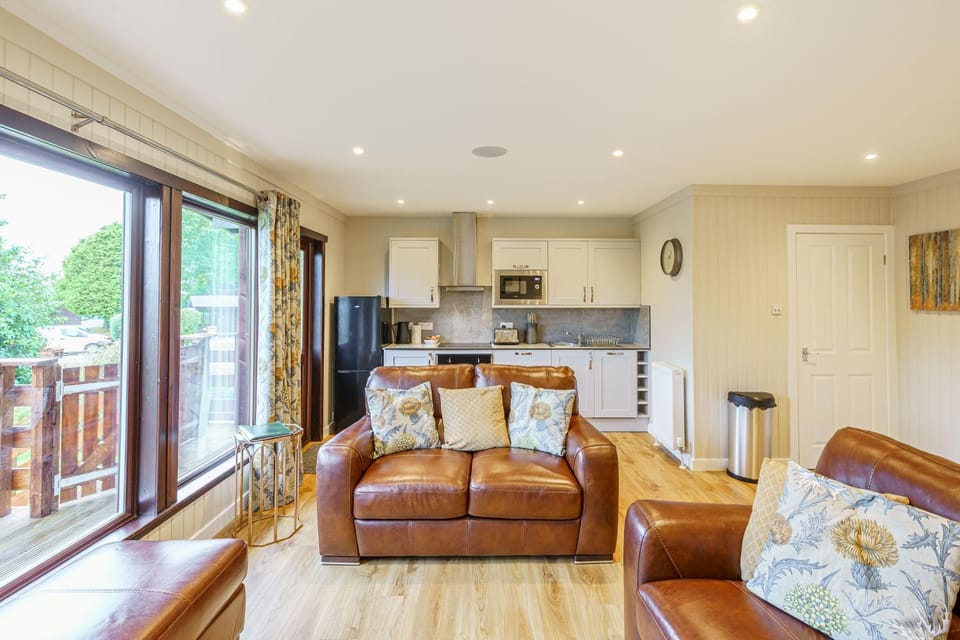 Kitchen or kitchenette, Living room, Seating area, pet friendly, stove