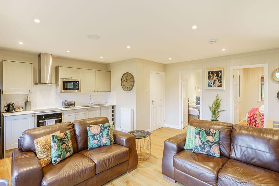 Kitchen or kitchenette, Living room, Seating area, Dining area, pet friendly, stove