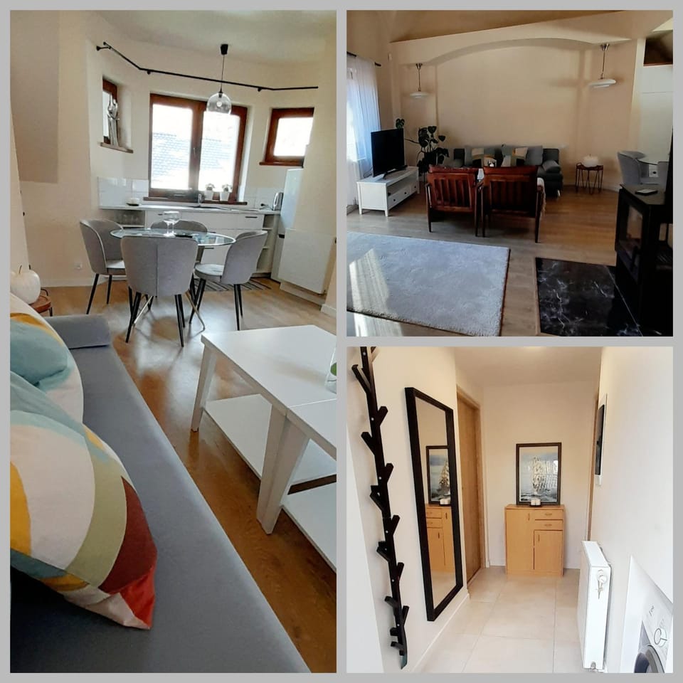Bed, Living room, Dining area