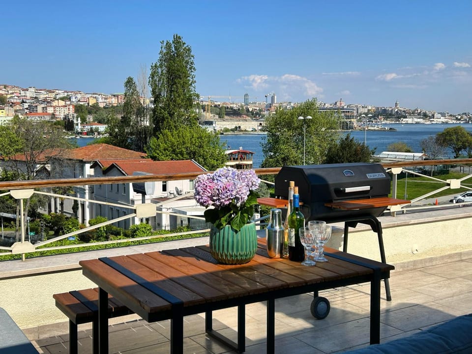 Waterfront Apartment by the Tram- Terrace with Dome & Golden Horn View in Fatih Apartment in Istanbul