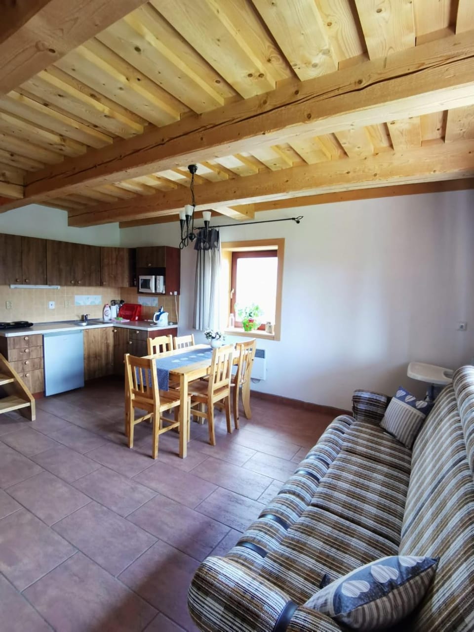 Living room, kitchen