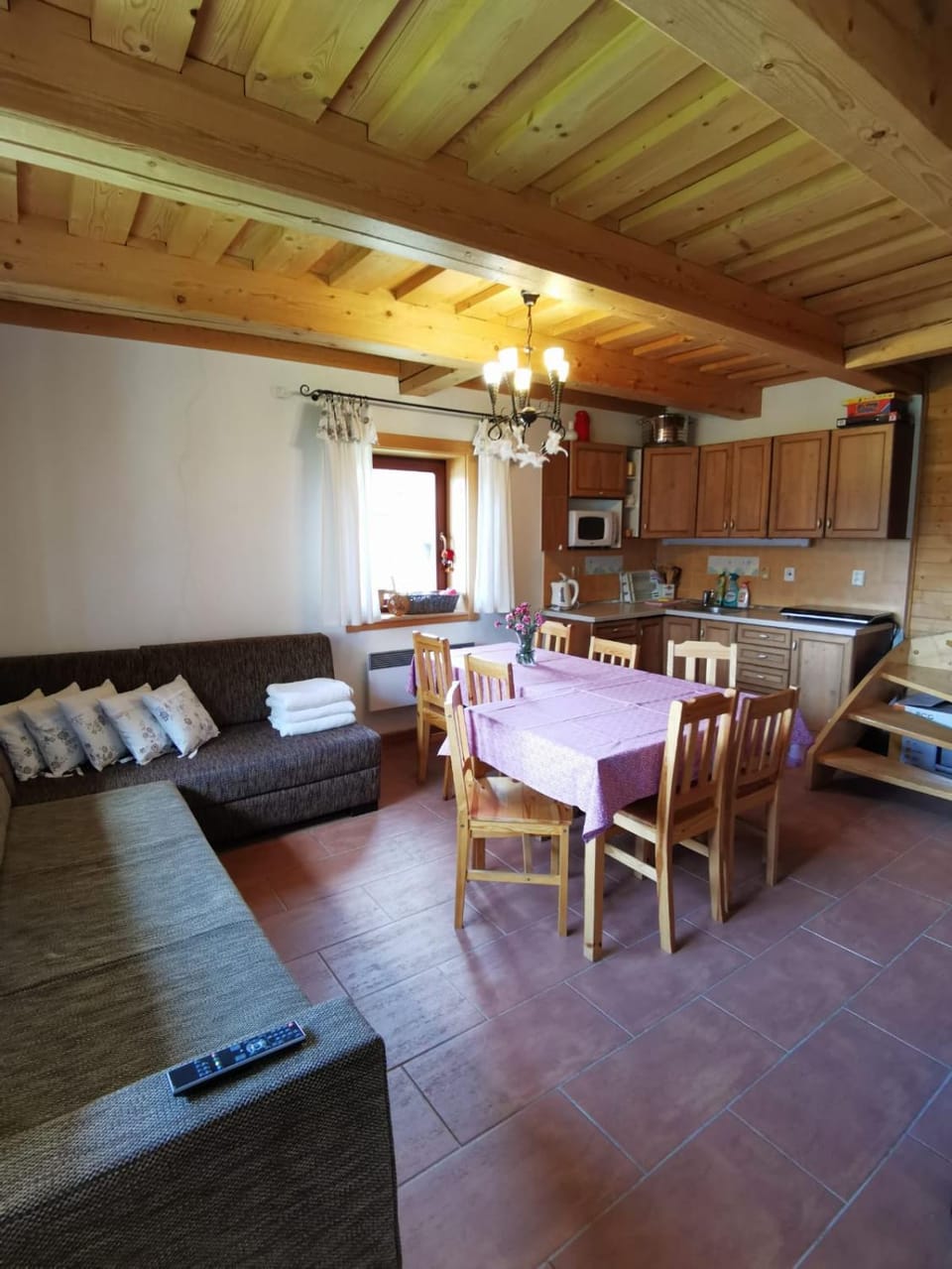 Living room, kitchen