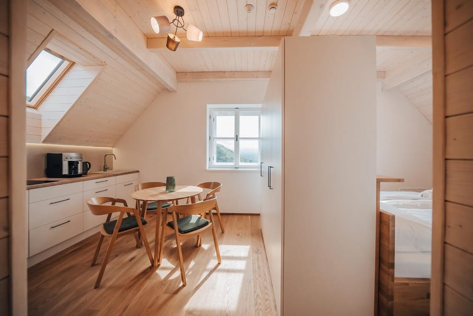 Kitchen or kitchenette, Dining area, stove