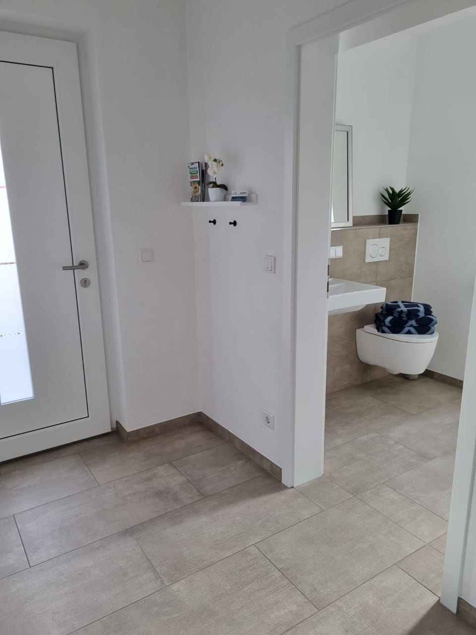Bathroom, towels