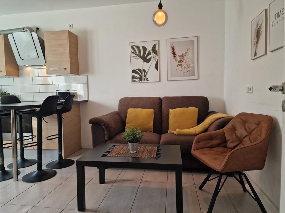 Living room, kitchen
