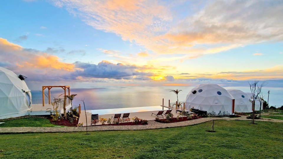 Garden, Swimming pool, Sunset