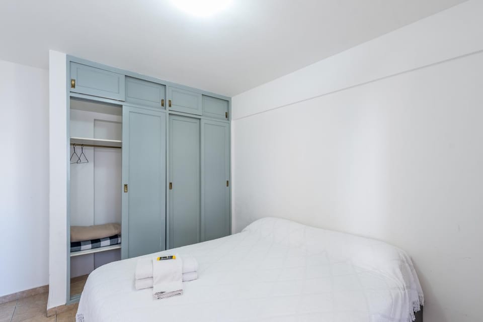 Bed, Photo of the whole room, Bedroom, towels, wardrobe