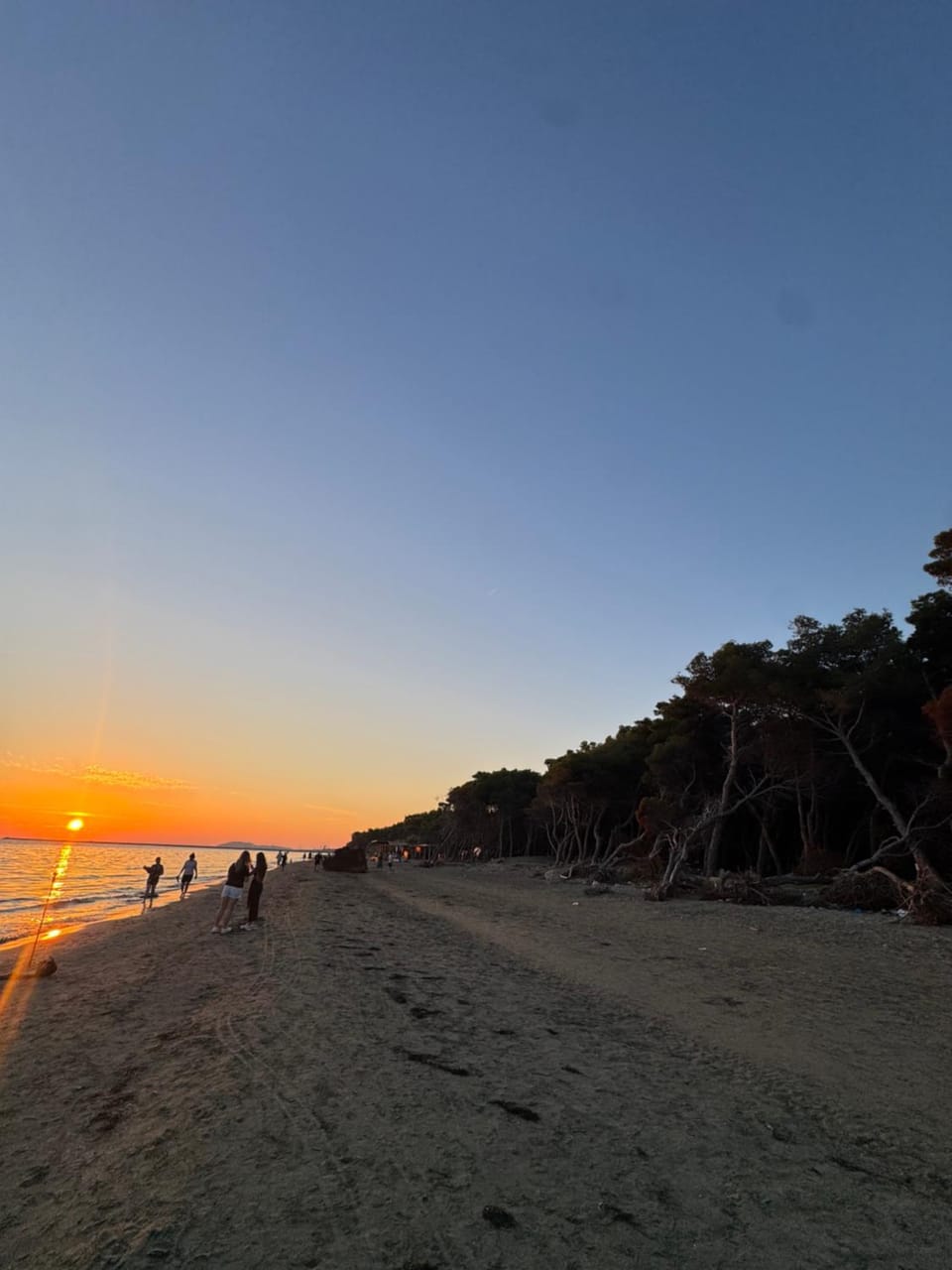 People, Beach, Sea view, Sunset
