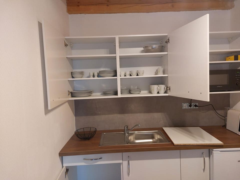 Coffee/tea facilities, Kitchen or kitchenette, minibar, stove