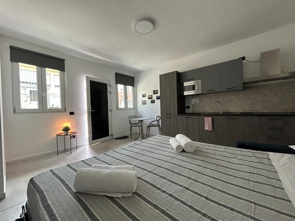 Bed, Kitchen or kitchenette, Living room, Photo of the whole room, Seating area