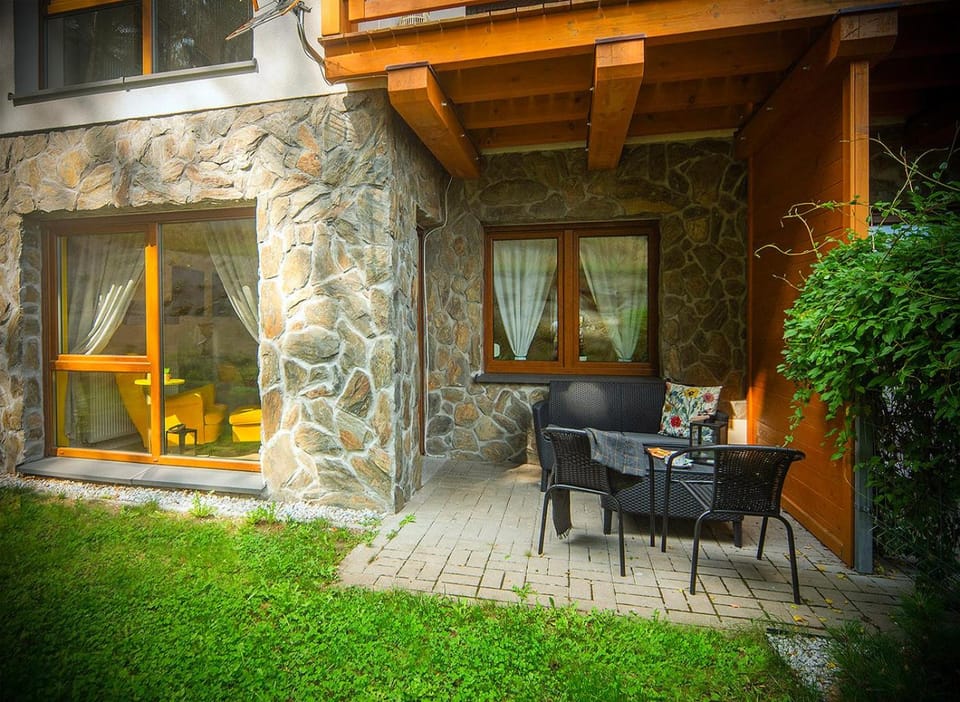 Property building, Patio, Day, Garden, Seating area