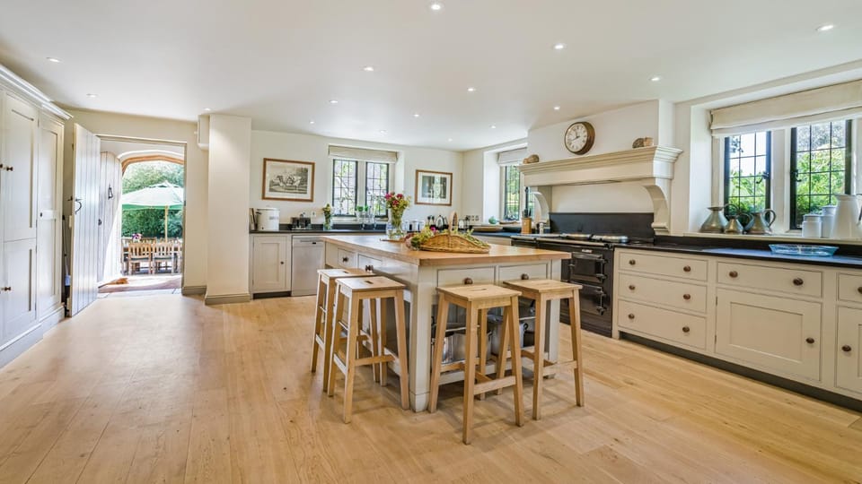 Patio, oven, stove, kitchen