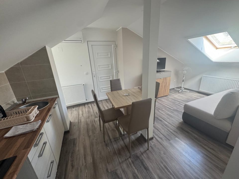 Kitchen or kitchenette, Living room, Dining area