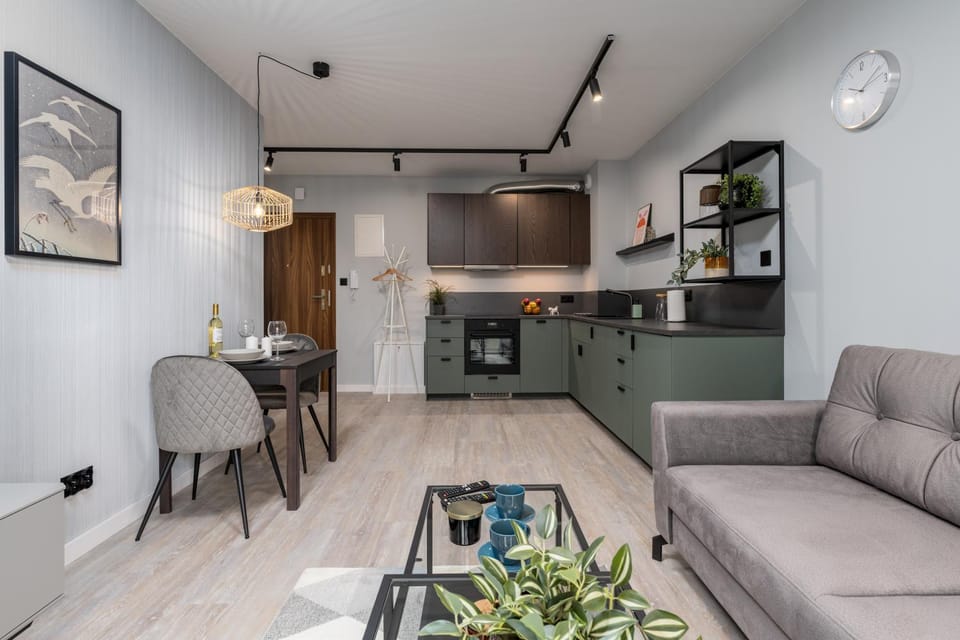 Kitchen or kitchenette, Living room, Seating area