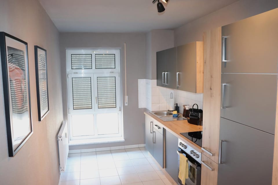 Kitchen or kitchenette, oven, stove, toaster