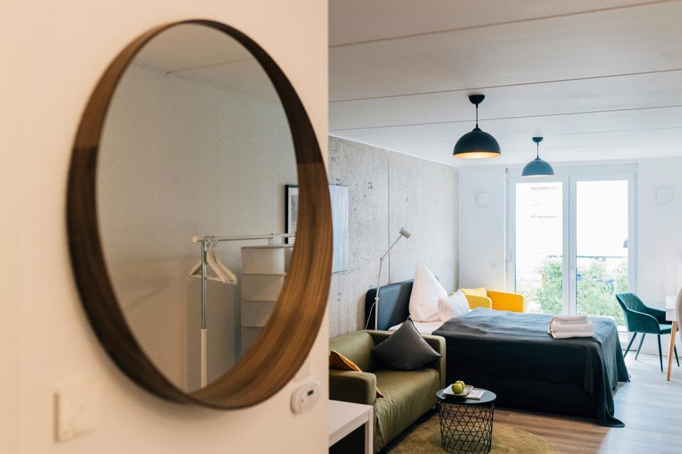 Bed, Living room, Bedroom