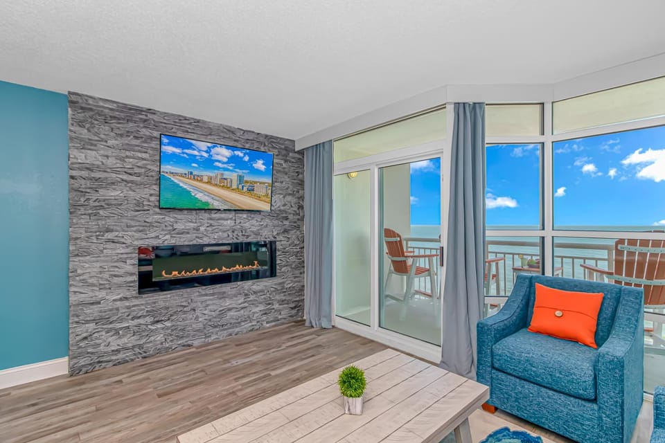Stunning LED Fireplaces! Newly Renovated Oceanfront Condo with Incredible Views! Carolinian 931 House in Myrtle Beach