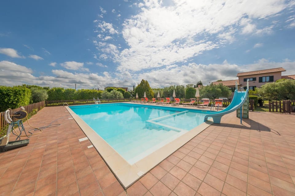 Property building, Living room, Swimming pool