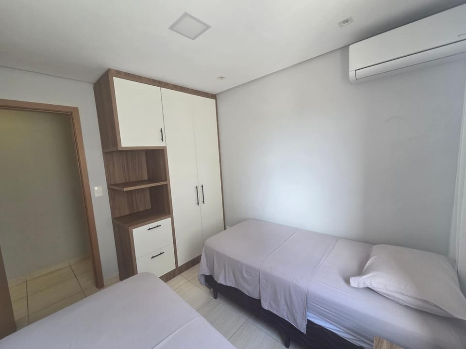 Bed, Bedroom, wardrobe, air conditioner