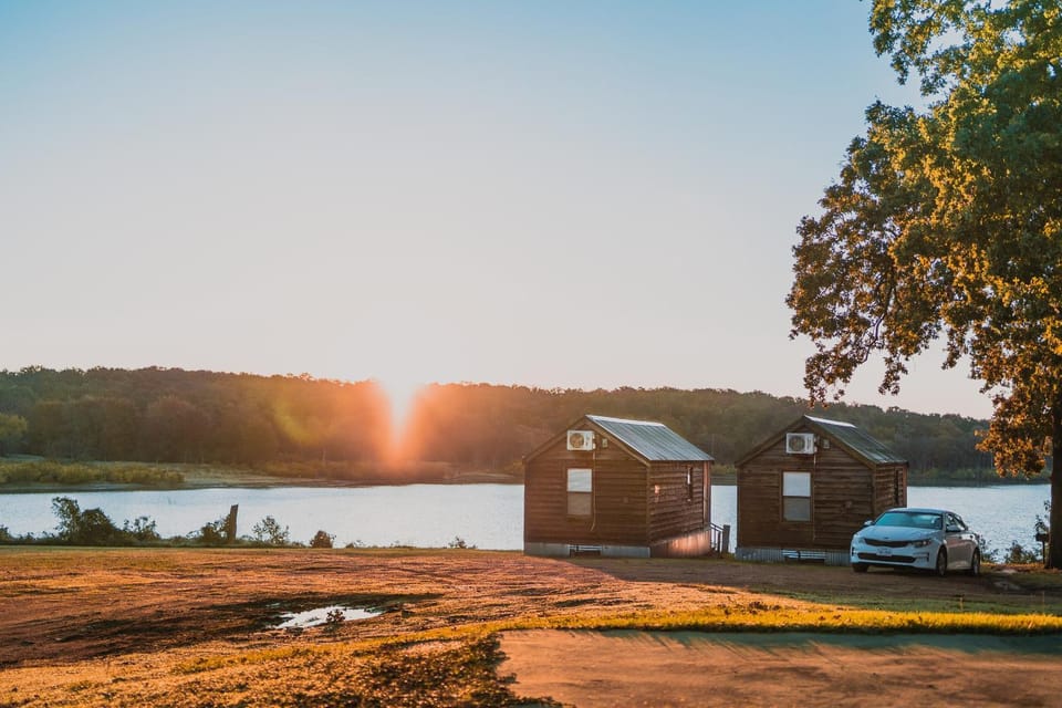 Property building, Lake view, Sunset
