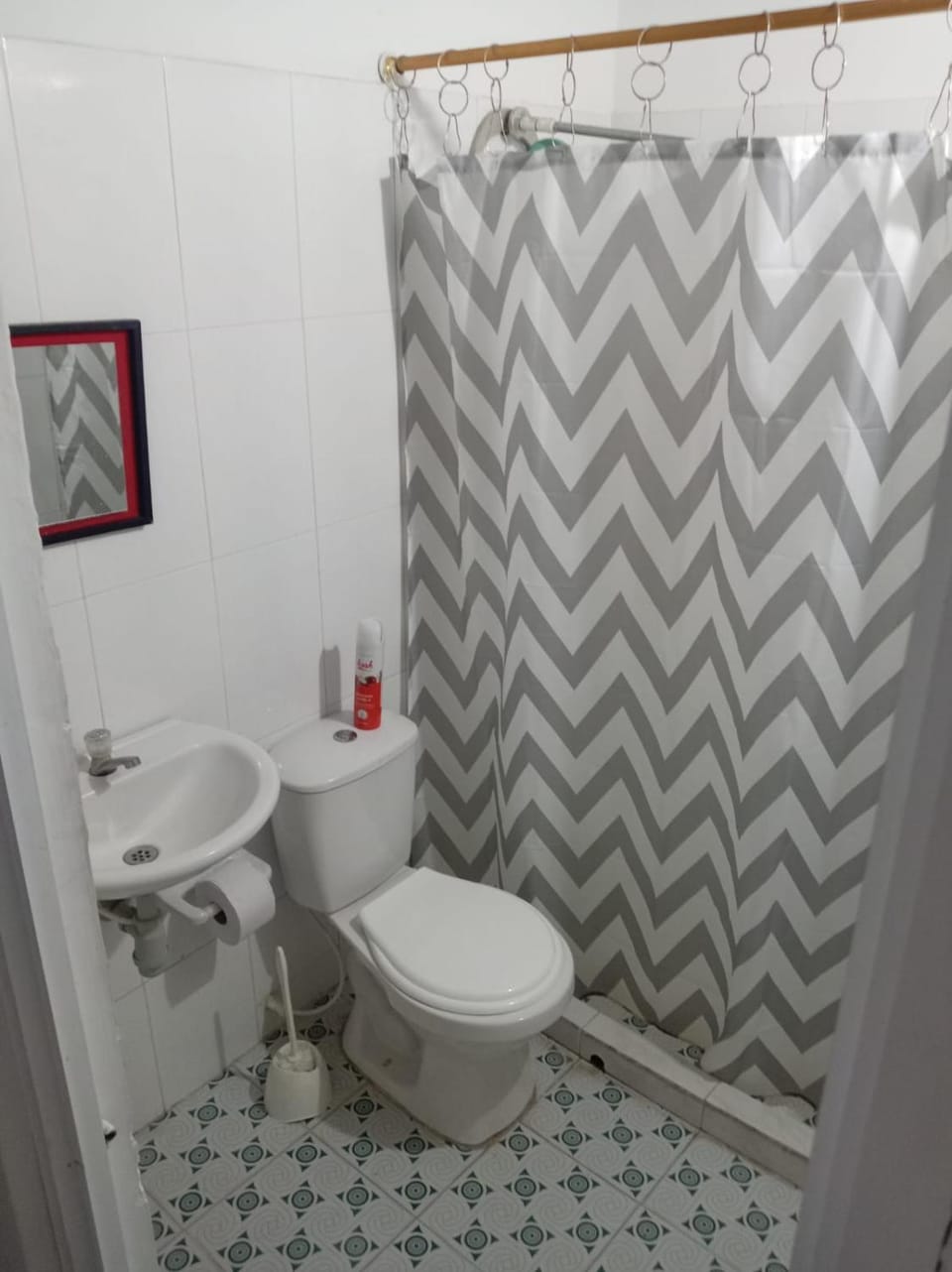 Bathroom, towels, air conditioner