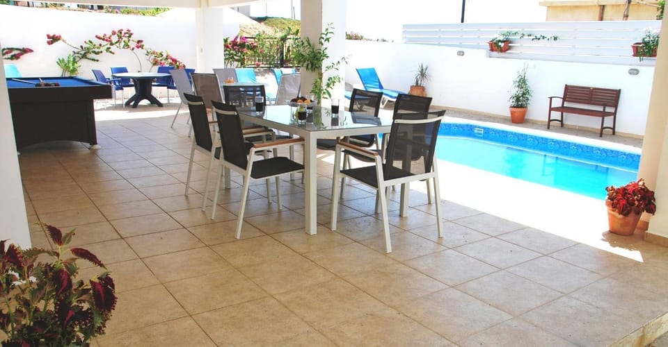 Swimming pool, furniture