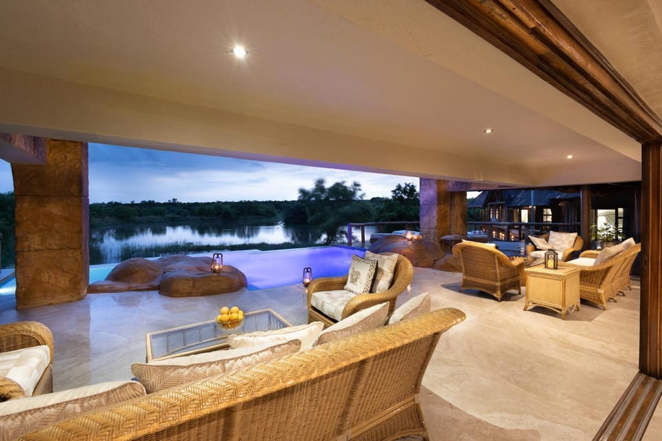 Patio, Pool view, River view