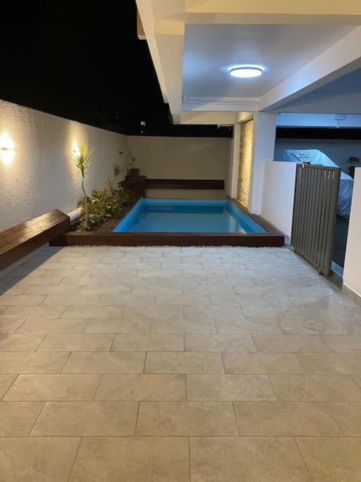 Night, Pool view, Swimming pool