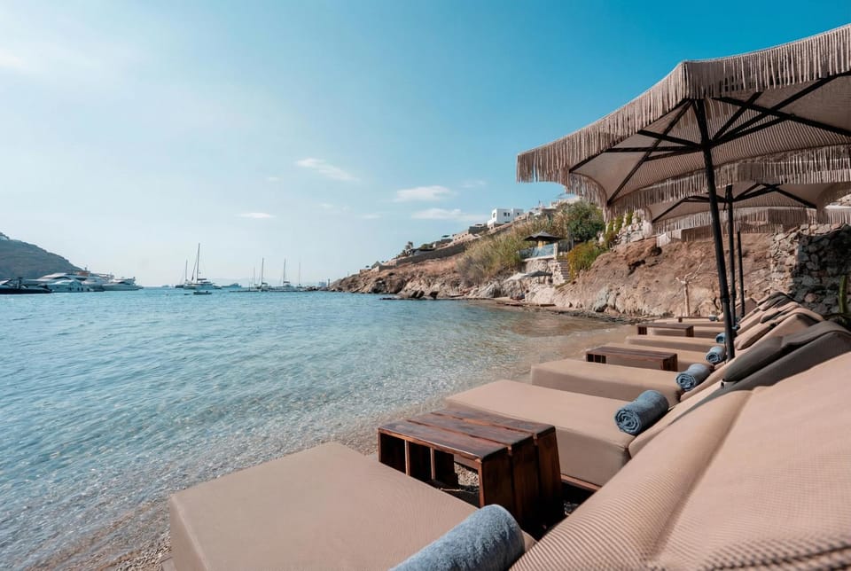Day, Beach, Sea view, sunbed