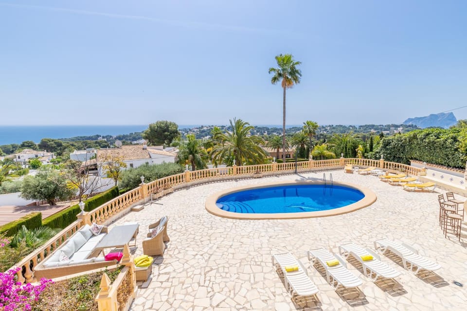 Property building, Living room, Swimming pool