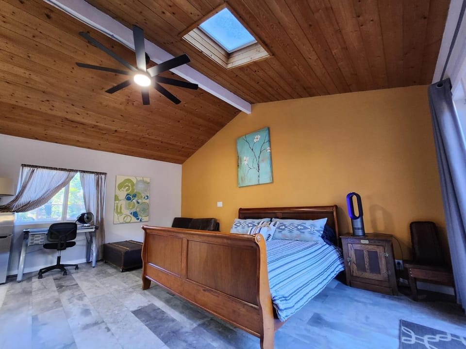 Bed, Photo of the whole room, Bedroom, fireplace, hair dresser