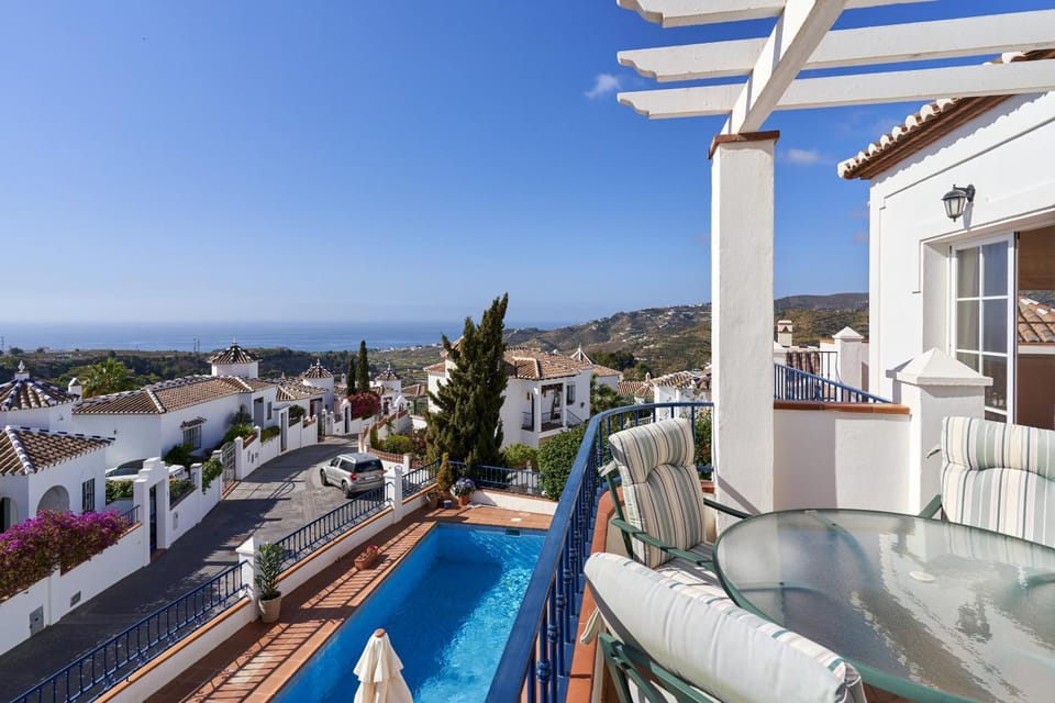 Property building, Living room, Swimming pool