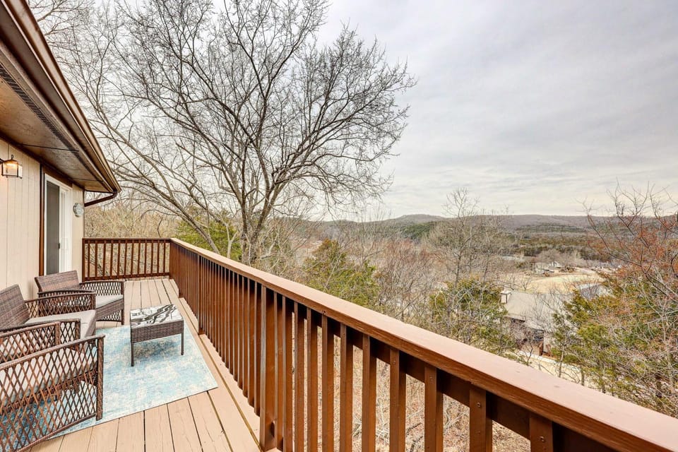 Holiday Island Vacation Rental with 2 Balconies House in Carroll County