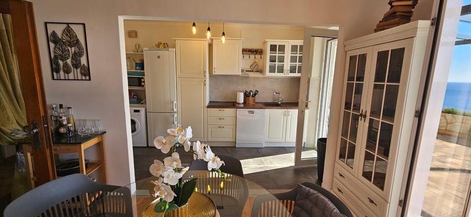 Kitchen or kitchenette, Dining area, stove