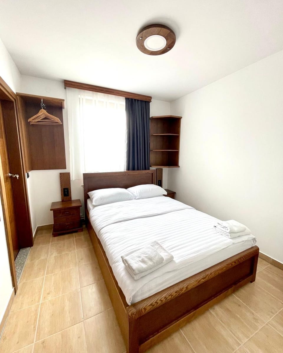 Bed, Bedroom, towels, wardrobe