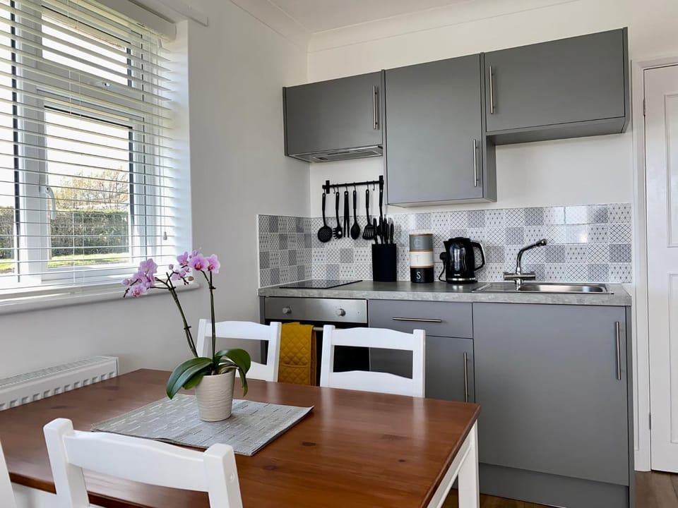 Coffee/tea facilities, Kitchen or kitchenette, Dining area, pet friendly, stove