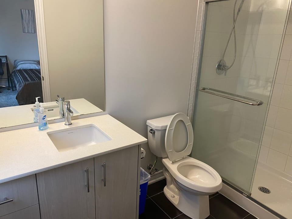Shower, Toilet, Bathroom, towels