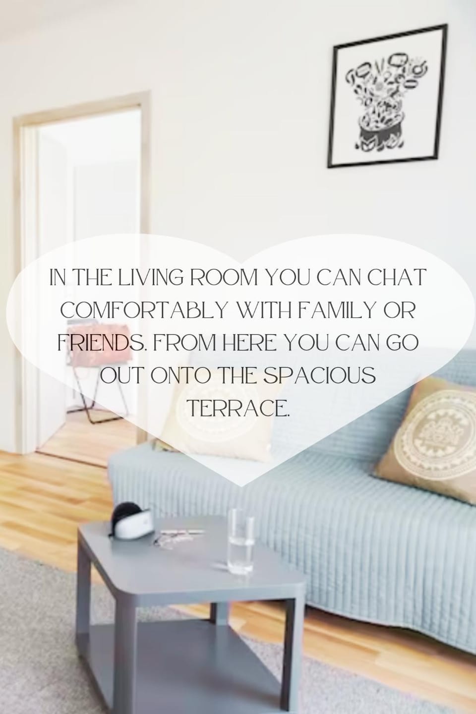 Bed, Living room, Seating area